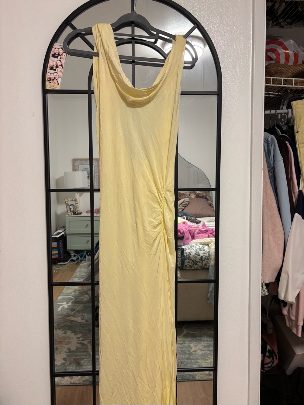 Free People Pale Yellow Roxanne Cowl-Neck Dress - Picture 5 of 5